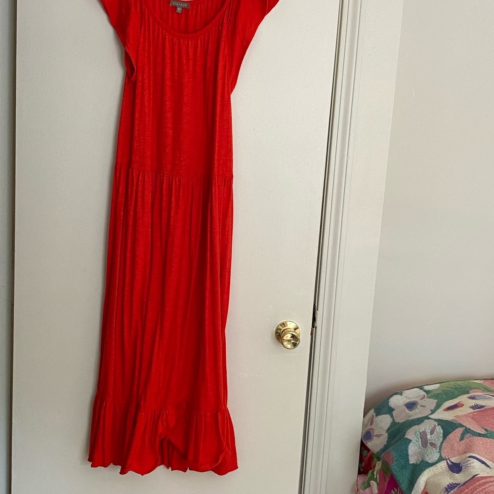Bright Orange/Red Maxi Dress